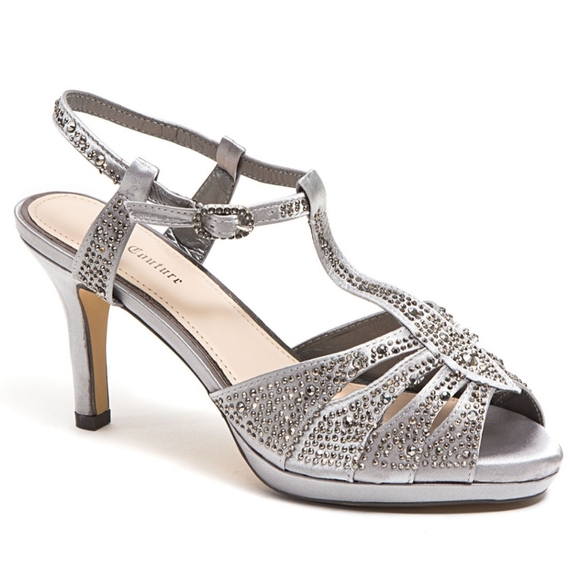 NWB Lady Couture Midnight Pewter Platform Dressy Heels Size EU37/US6.5 - Picture 1 of 12